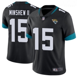 Jaguars 15 Gardner Minshew II Black Team Color Men Stitched Football Vapor Untouchable Limited Jersey