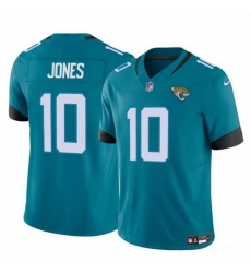 Men Jacksonville Jaguars 10 Mac Jones Teal 2023 F U S E Vapor Untouchable Limited Stitched Jersey