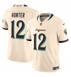 Men Jacksonville Jaguars  12 Travis Hunter Cream 2026 F U S E  Rivalries Collection Limited Stitched Football Jersey