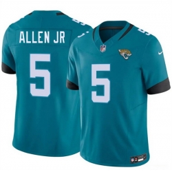 Men Jacksonville Jaguars  5 LeQuint Allen Jr Teal 2026 F U S E  Vapor Untouchable Limited Stitched Jersey