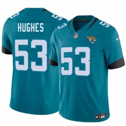 Men Jacksonville Jaguars  53 Parker Hughes Teal 2026 Draft F U S E  Vapor Untouchable Limited Stitched Jersey