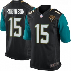 Men Nike Jacksonville Jaguars 15 Allen Robinson Game Black Alternate NFL Jersey