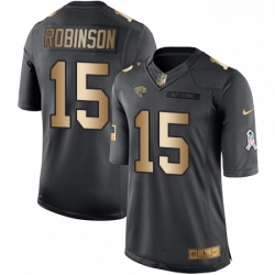 Men Nike Jacksonville Jaguars 15 Allen Robinson Limited BlackGold Salute to Service NFL Jersey