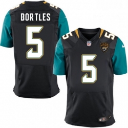 Men Nike Jacksonville Jaguars 5 Blake Bortles Black Alternate Vapor Untouchable Elite Player NFL Jersey