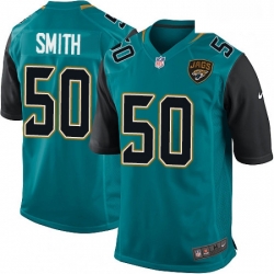 Men Nike Jacksonville Jaguars 50 Telvin Smith Game Teal Green Team Color NFL Jersey