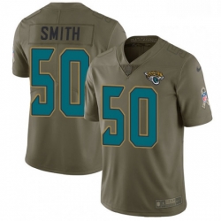 Men Nike Jacksonville Jaguars 50 Telvin Smith Limited Olive 2017 Salute to Service NFL Jersey