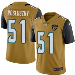 Men Nike Jacksonville Jaguars 51 Paul Posluszny Limited Gold Rush Vapor Untouchable NFL Jersey