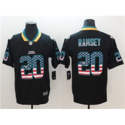 Nike Jaguars #20 Jalen Ramsey Black USA Flag Fashion Color Rush Limited Jersey