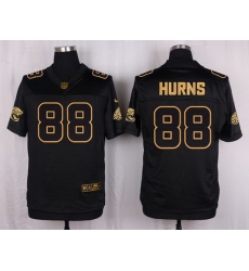 Nike Jaguars #88 Allen Hurns Black Mens Stitched NFL Elite Pro Line Gold Collection Jersey