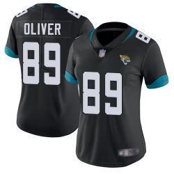 Jaguars 89 Josh Oliver Black Team Color Women Stitched Football Vapor Untouchable Limited Jersey