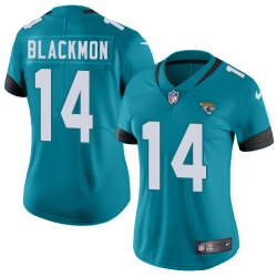 Nike Jaguars #14 Justin Blackmon Teal Green Team Color Womens Stitched NFL Vapor Untouchable Limited Jersey