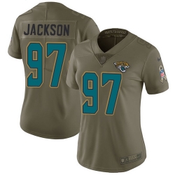 Nike Jaguars #97 Malik Jackson Olive Womens Stitched NFL Limited 2017 Salute to Service Jersey