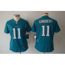 Women Nike Jacksonville Jaguars 11# Blaine Gabbert Green(Women Limited Jerseys)