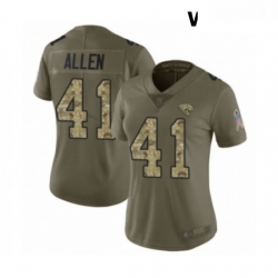 Womens Jacksonville Jaguars 41 Josh Allen Limited Olive Camo 2017 Salute to Service Football Jersey