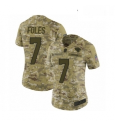 Womens Jacksonville Jaguars 7 Nick Foles Limited Camo 2018 Salute to Service Football Jersey