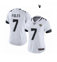 Womens Jacksonville Jaguars 7 Nick Foles White Vapor Untouchable Limited Player Football Jersey