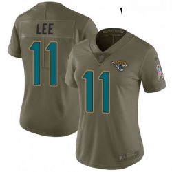 Womens Nike Jacksonville Jaguars 11 Marqise Lee Limited Olive 2017 Salute to Service NFL Jersey