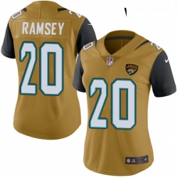 Womens Nike Jacksonville Jaguars 20 Jalen Ramsey Limited Gold Rush Vapor Untouchable NFL Jersey