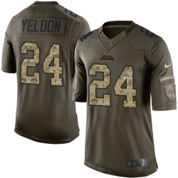 Nike Jaguars #24 T J  Yeldon Green Youth Stitched NFL Limited Salute to Service Jersey