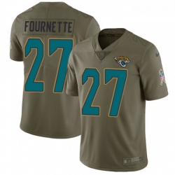 Youth Nike Jacksonville Jaguars 27 Leonard Fournette Limited Olive 2017 Salute to Service NFL Jersey