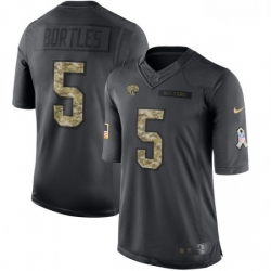 Youth Nike Jacksonville Jaguars 5 Blake Bortles Limited Black 2016 Salute to Service NFL Jersey