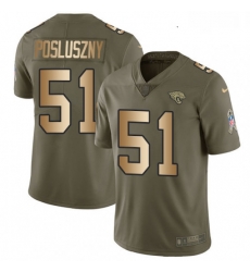 Youth Nike Jacksonville Jaguars 51 Paul Posluszny Limited OliveGold 2017 Salute to Service NFL Jersey