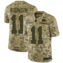 Chiefs 11 Demarcus Robinson Camo Men Stitched Football Limited 2018 Salute To Service Jersey