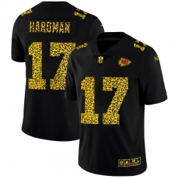 Kansas City Chiefs 17 Mecole Hardman Men Nike Leopard Print Fashion Vapor Limited NFL Jersey Black