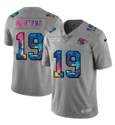 Kansas City Chiefs 19 Joe Montana Men Nike Multi Color 2020 NFL Crucial Catch NFL Jersey Greyheather