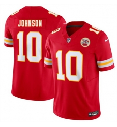 Men Kansas City Chiefs  10 Emmett Johnson Red 2026 Draft F U S E  Vapor Untouchable Limited Stitched Football Jersey