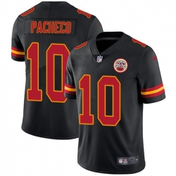 Men Kansas City Chiefs 10 Isiah Pacheco Black Vapor Untouchable Limited Stitched Jersey