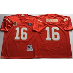 Men Kansas City Chiefs 16 Lake Dawson Red M&N Throwback Jersey