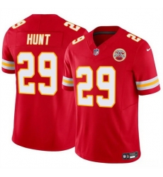 Men  Kansas City Chiefs 29 Kareem Hunt Red 2024 F U S E Vapor Untouchable Limited Stitched Football Jersey