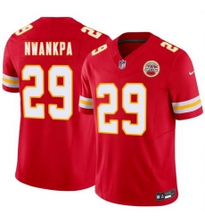 Men Kansas City Chiefs  29 Xavier Nwankpa Red 2026 Draft F U S E  Vapor Untouchable Limited Stitched Football Jersey