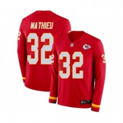 Men Kansas City Chiefs 32 Tyrann Mathieu Limited Red Therma Long Sleeve Football Jersey