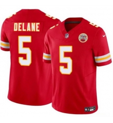 Men Kansas City Chiefs  5 Mansoor Delane Red 2026 Draft F U S E  Vapor Untouchable Limited Stitched Football Jersey