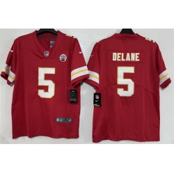 Men Kansas City Chiefs  5 Mansoor Delane Red 2026 Vapor Untouchable Limited Stitched Football Jersey