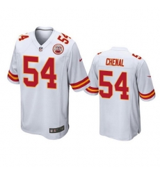 Men Kansas City Chiefs 54 Leo Chenal White Stitched Football Jersey