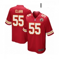 Men Kansas City Chiefs 55 Frank Clark Game Red Team Color Football Jersey