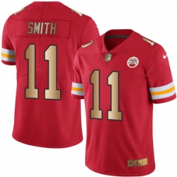 Men Nike Kansas City Chiefs 11 Alex Smith Limited RedGold Rush NFL Jersey