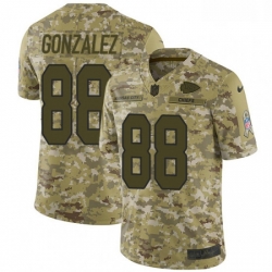 Men Nike Kansas City Chiefs 88 Tony Gonzalez Limited Camo 2018 Salute to Service NFL Jersey