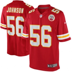 Mens Kansas City Chiefs Derrick Johnson Nike Red Team Color Limited Jersey