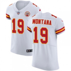 Nike Chiefs #19 Joe Montana White Mens Stitched NFL Vapor Untouchable Elite Jersey