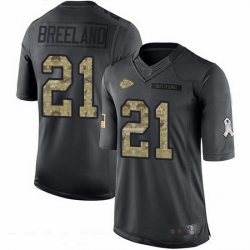 Nike Chiefs 21 Bashaud Breeland Black Men Stitched NFL Limited 2016 Salute To Service Jersey