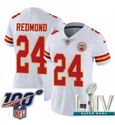 2020 Super Bowl LIV Women Nike Kansas City Chiefs #24 Will Redmond White Vapor Untouchable Limited Player NFL Jersey