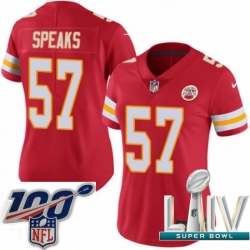 2020 Super Bowl LIV Women Nike Kansas City Chiefs #57 Breeland Speaks Red Team Color Vapor Untouchable Limited Player NFL Jersey