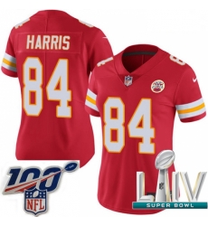 2020 Super Bowl LIV Women Nike Kansas City Chiefs #84 Demetrius Harris Red Team Color Vapor Untouchable Limited Player NFL Jersey