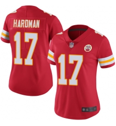 Chiefs 17 Mecole Hardman Red Team Color Women Stitched Football Vapor Untouchable Limited Jersey