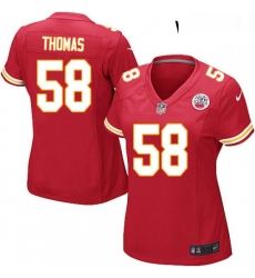 Womens Nike Kansas City Chiefs 58 Derrick Thomas Game Red Team Color NFL Jersey