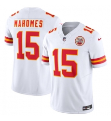 Youth Kansas City Chiefs 15 Patrick Mahomes White 2023 F U S E  Vapor Untouchable Limited Stitched Jersey